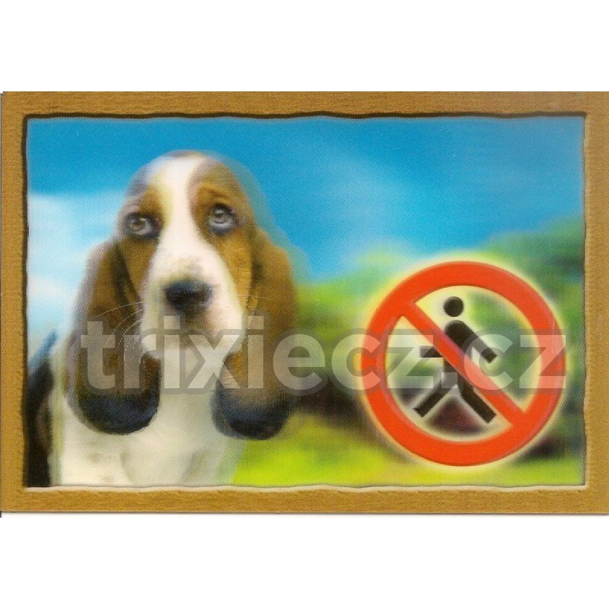 3D výstražná plastová tabuľka - baset – Obrázok 1