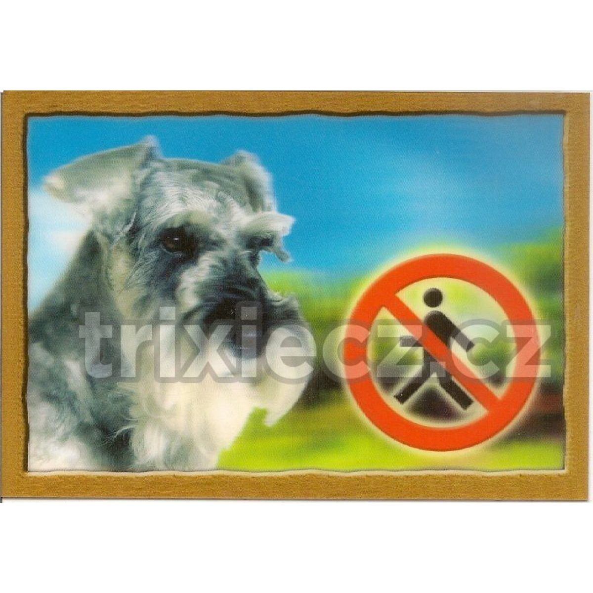 3D výstražná plastová tabuľka - bradáč – Obrázok 1