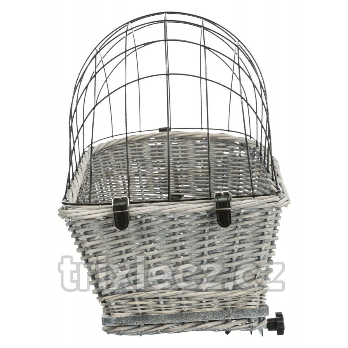 Prepravný prútený kôš na zadný nosič bicykla - šedý 35 x 49 x 55 cm – Obrázok 15