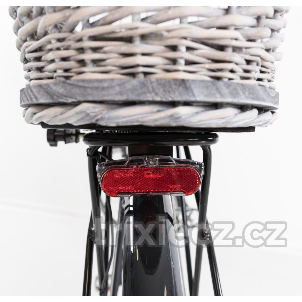 Prepravný prútený kôš na zadný nosič bicykla - šedý 35 x 49 x 55 cm – Obrázok 7