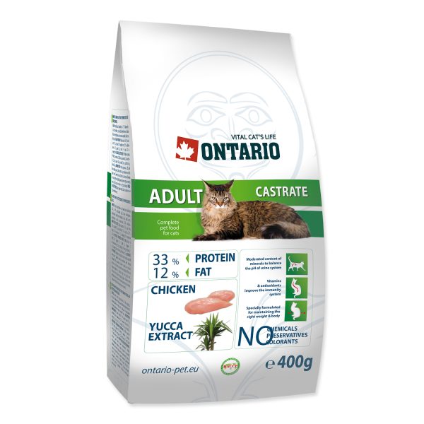ONTARIO - Cat Adult Castrate kuracie mäso, 400 g