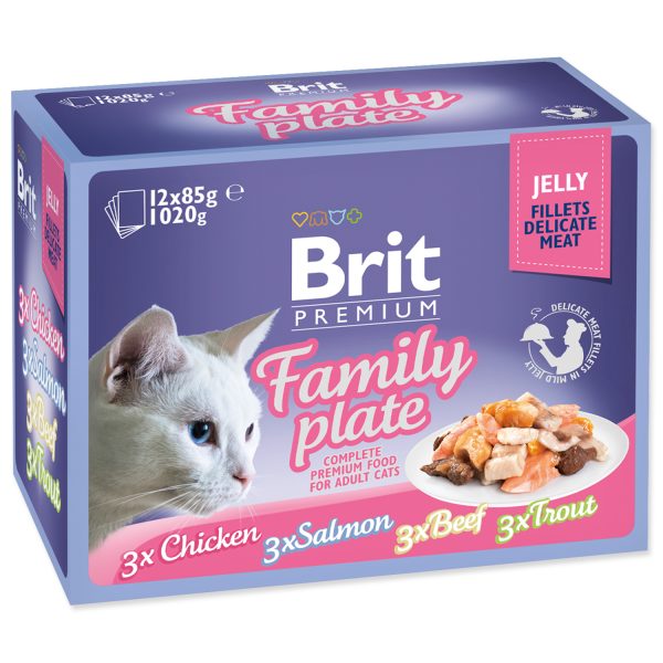 Brit Premium - Cat multipack filetov v šťave, 12 x 85 g