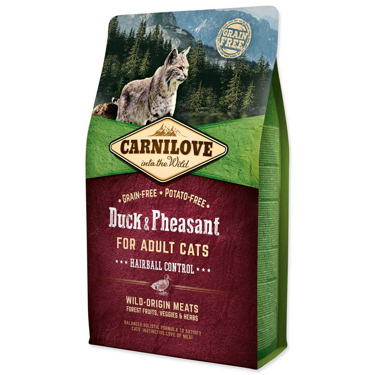 CARNILOVE - Adult Cats Hairball Control kačacie & bažantie, 2 kg – Obrázok 1