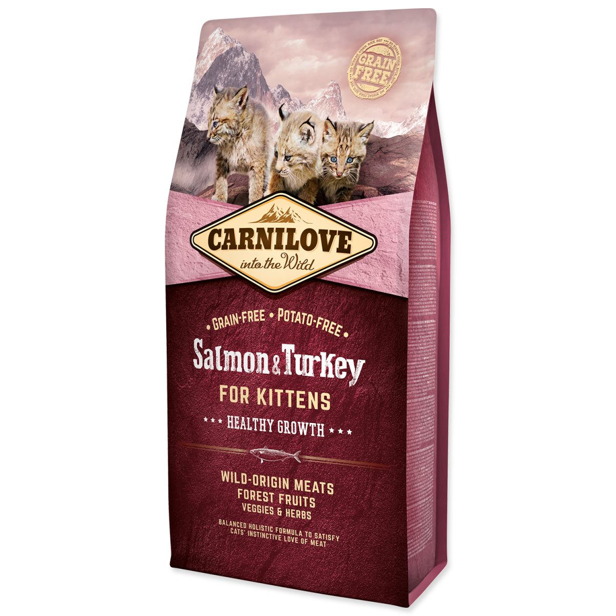CARNILOVE - Kitten Healthy Growth losos & morčacie, 6 kg – Obrázok 1