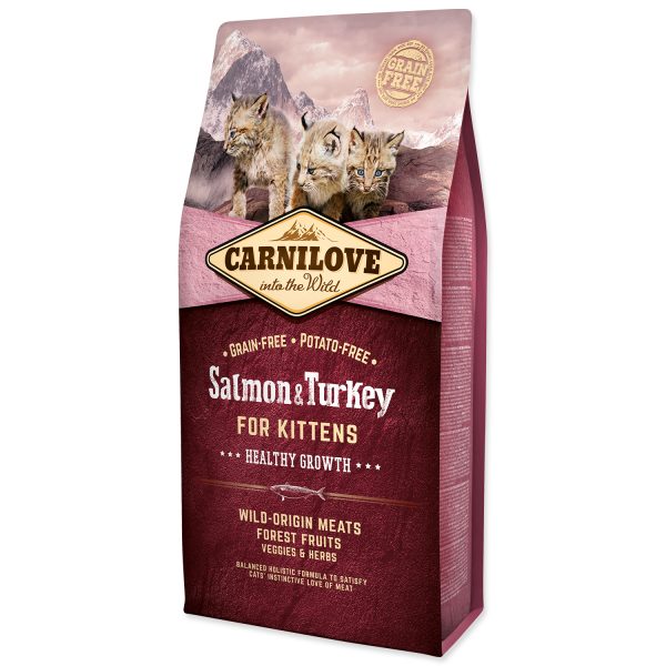 CARNILOVE - Kitten Healthy Growth losos & morčacie, 6 kg