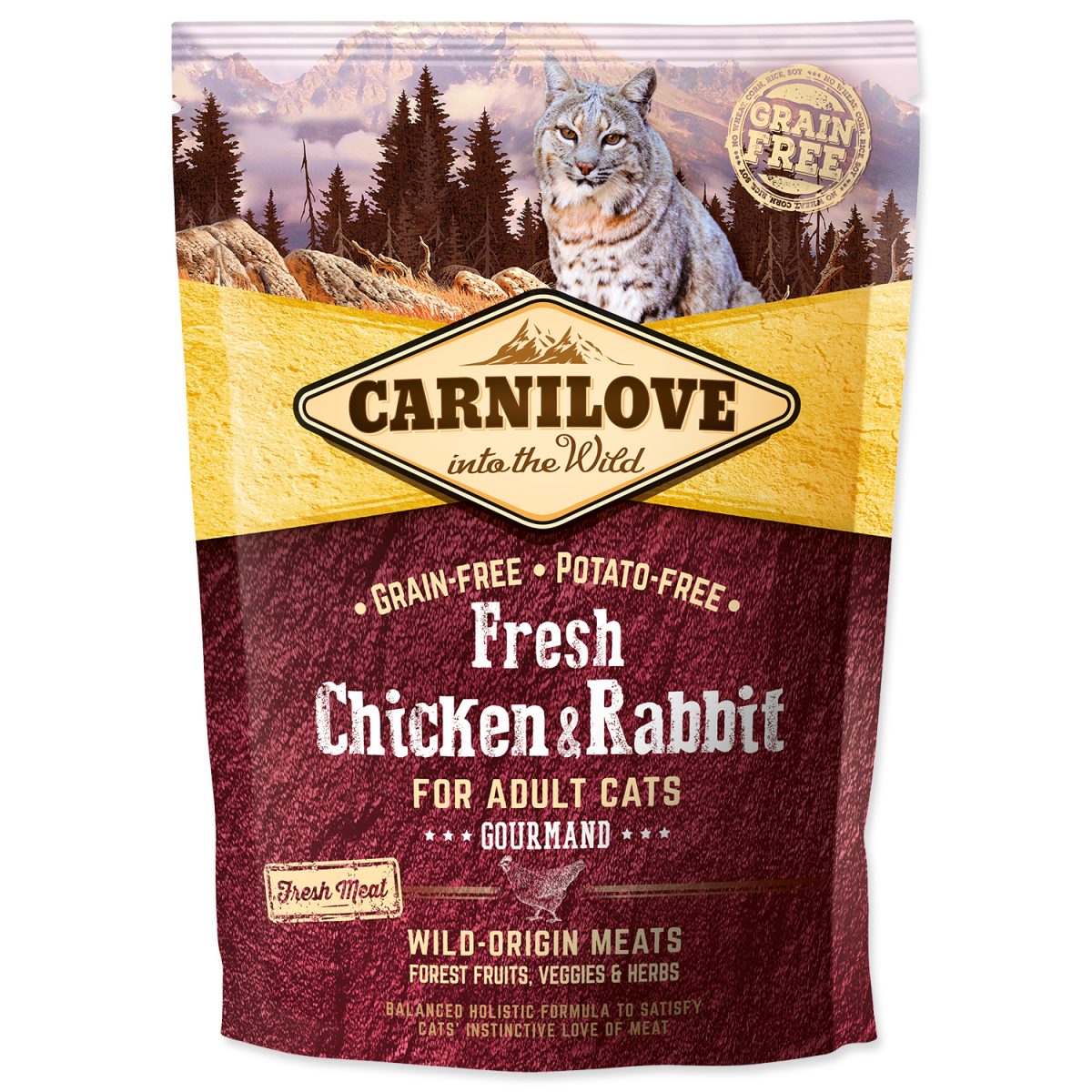 CARNILOVE - Adult Cats Gourmand kuracie & králičie, 400 g – Obrázok 1