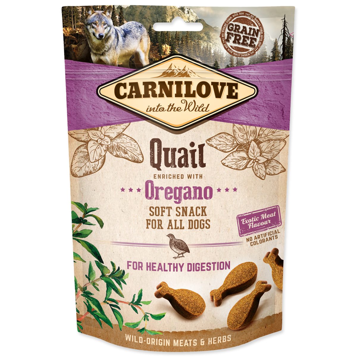 CARNILOVE - Dogs Snack prepeličie mäso & oregano, 200 g – Obrázok 1