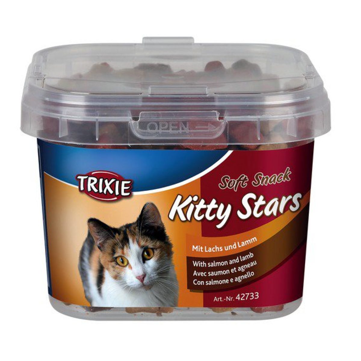 Soft Snack Kitty Stars - losos & jahňacie mäso, 140 g – Obrázok 1