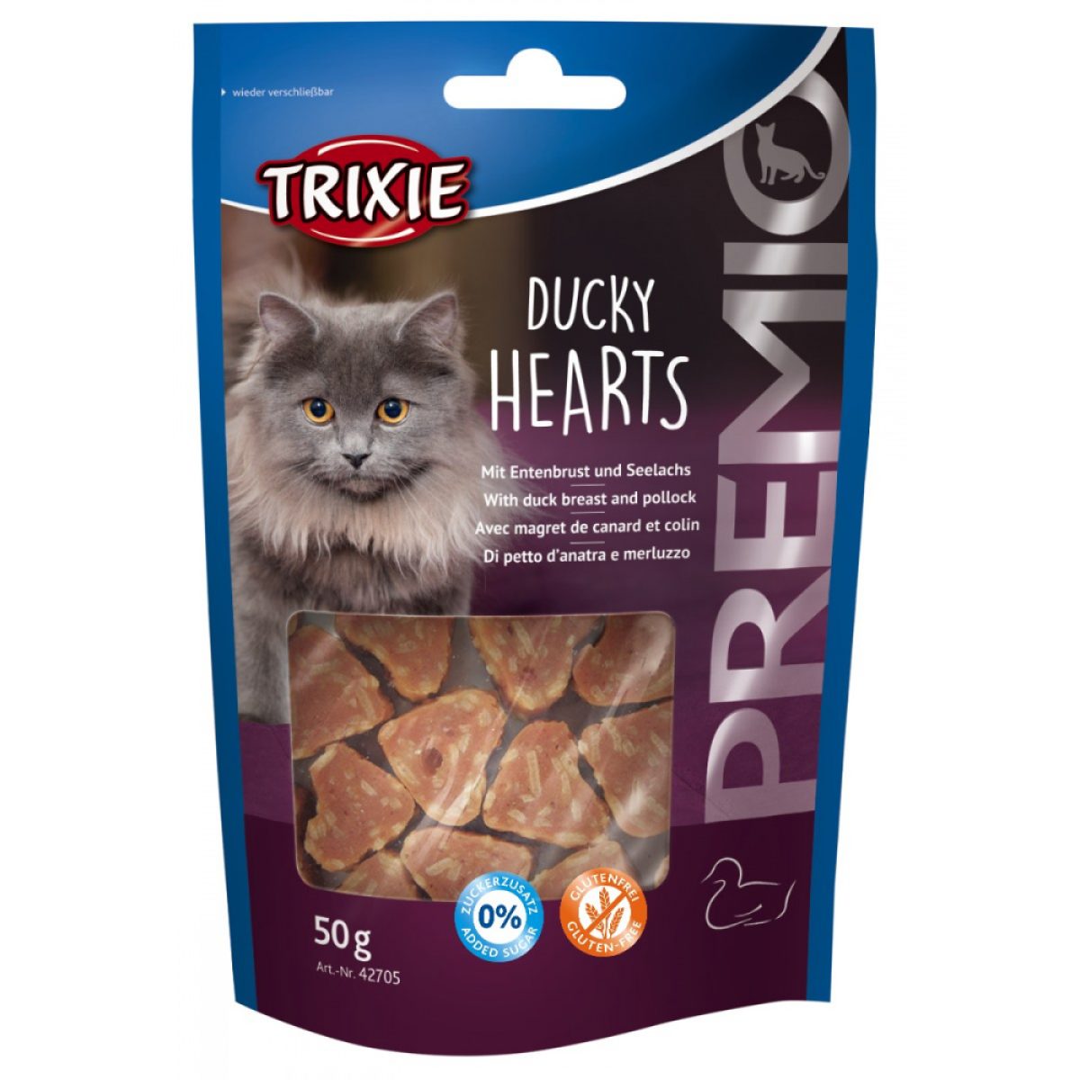 PREMIO Hearts Light - srdiečka z kačacích pŕs & tresky, 50 g – Obrázok 1