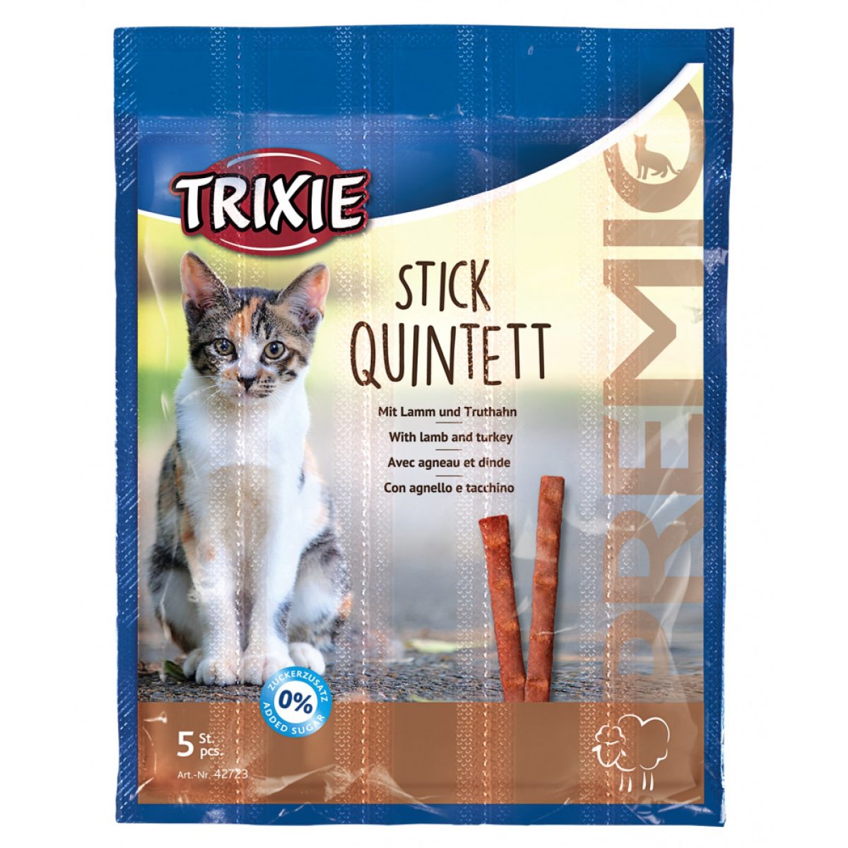 PREMIO Stick Quintett - z jahňacieho & morčacieho mäsa, 25 g – Obrázok 1