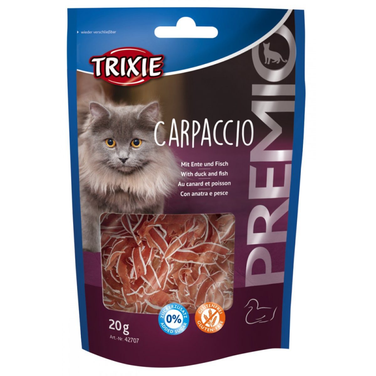 PREMIO Carpaccio - plátky kačacieho mäsa a ryby, 20 g – Obrázok 1
