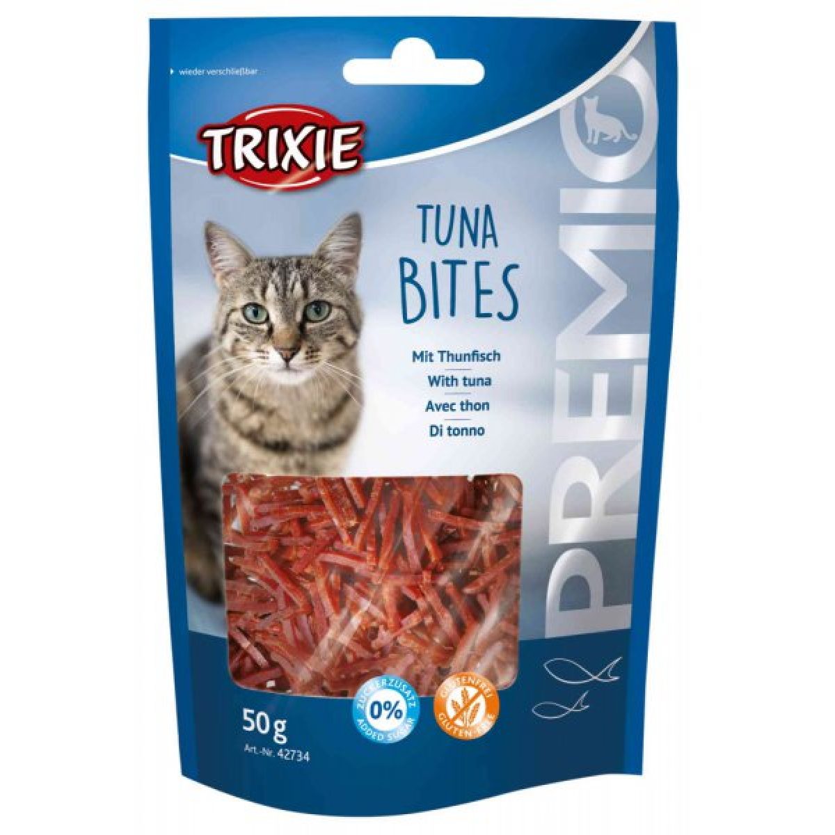 PREMIO Tuna Bites - tuniakové rezance, 50g – Obrázok 1