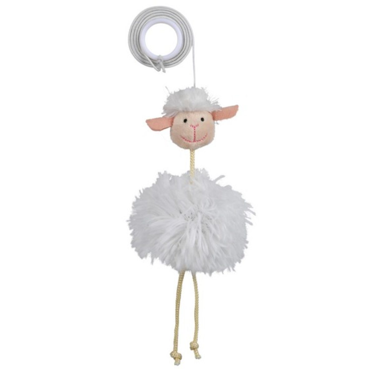 Plyšová ovečka na gumičke s catnipom 20 cm – Obrázok 1