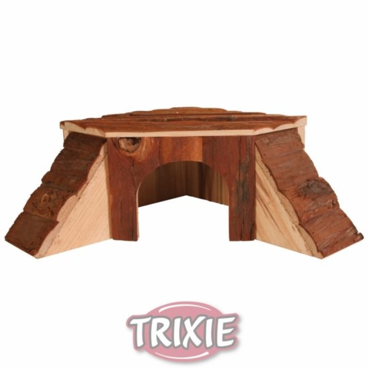 Drevený rohový domček pre činčilu 35 x 15 x 37 cm – Obrázok 1