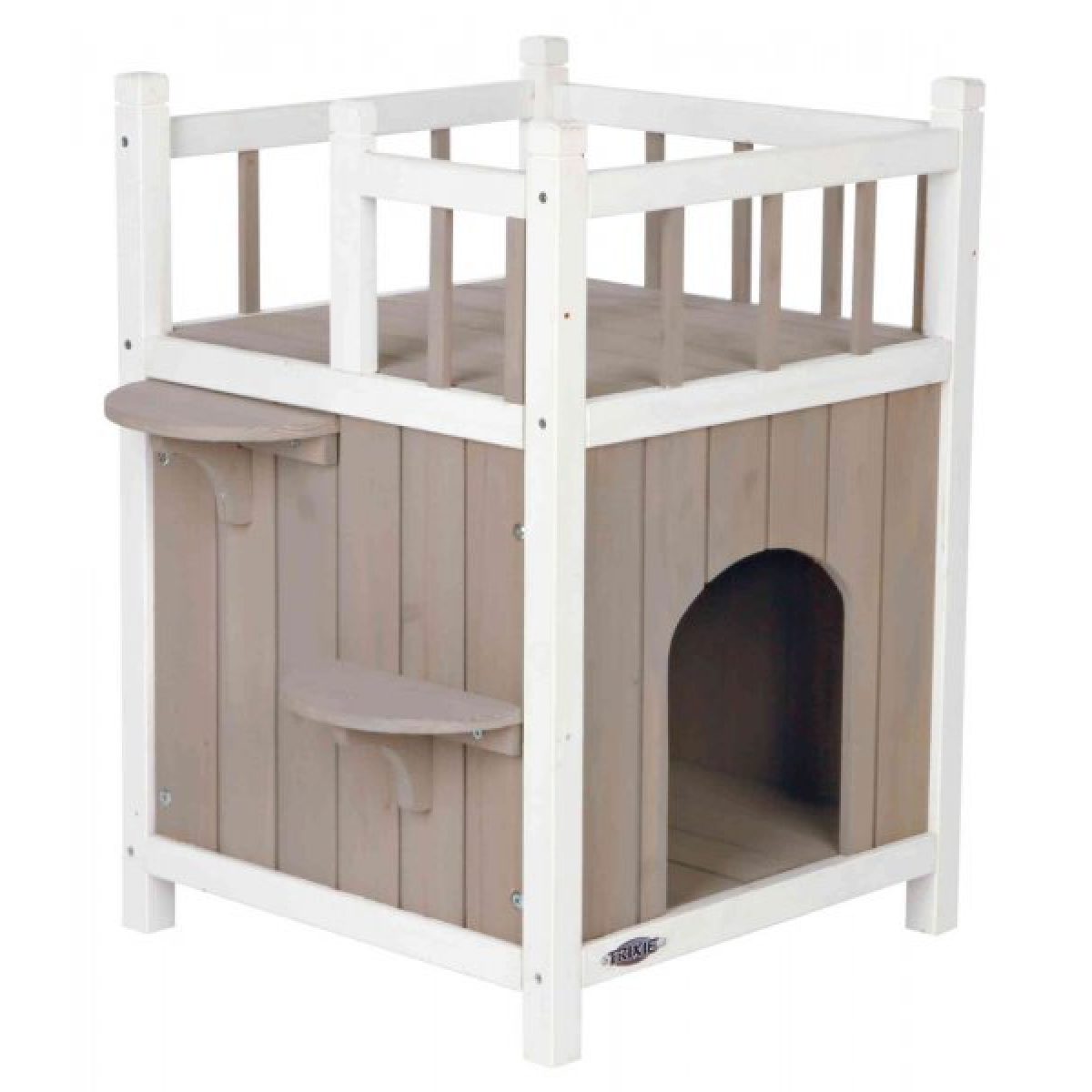 333070 Mačací domček s balkónom 45 x 65 x 45 cm – Obrázok 1