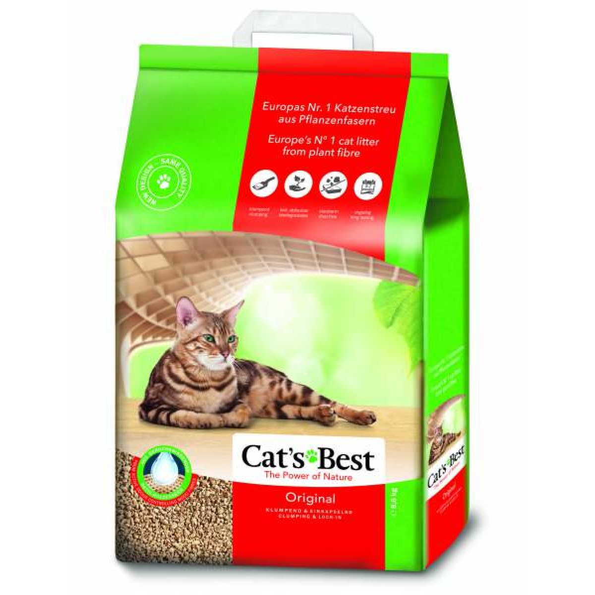 33673 Rastlinná podstielka pre mačky - 20 L / 8,6 kg – Obrázok 1
