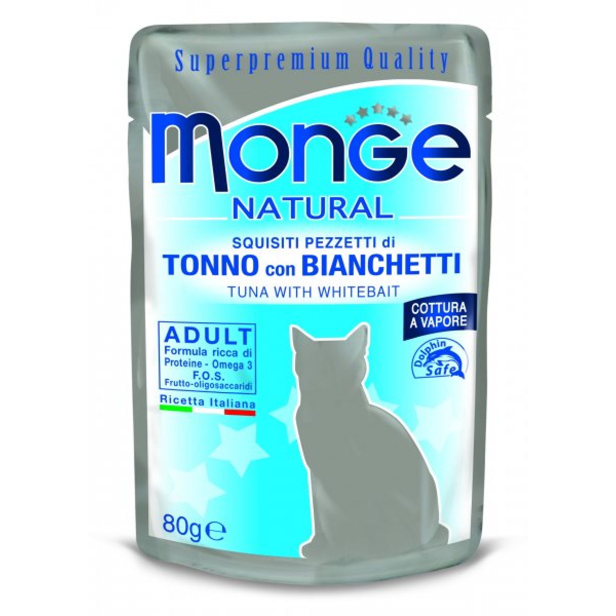 MONGE NATURAL kapsička - tuniak & sleď, 80 g – Obrázok 1