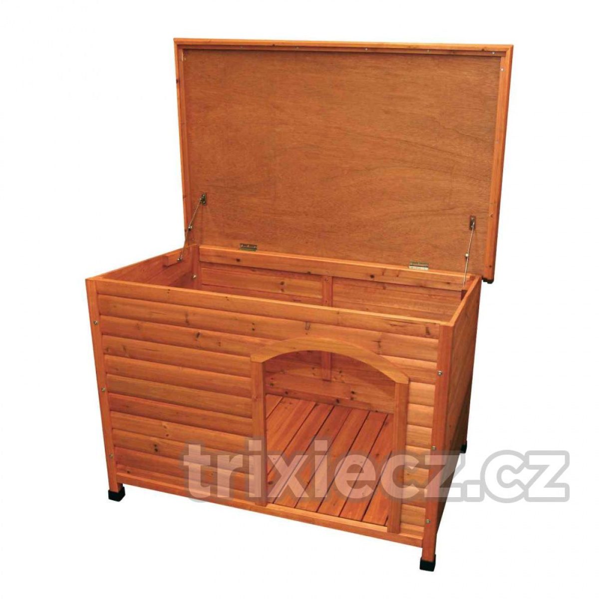 Drevená búda s rovnou strechou L, 116 x 82 x 79 cm – Obrázok 2