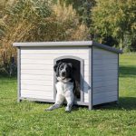 Búda pre psa s rovnou strechou L 116 x 82 x 79 cm, šedá