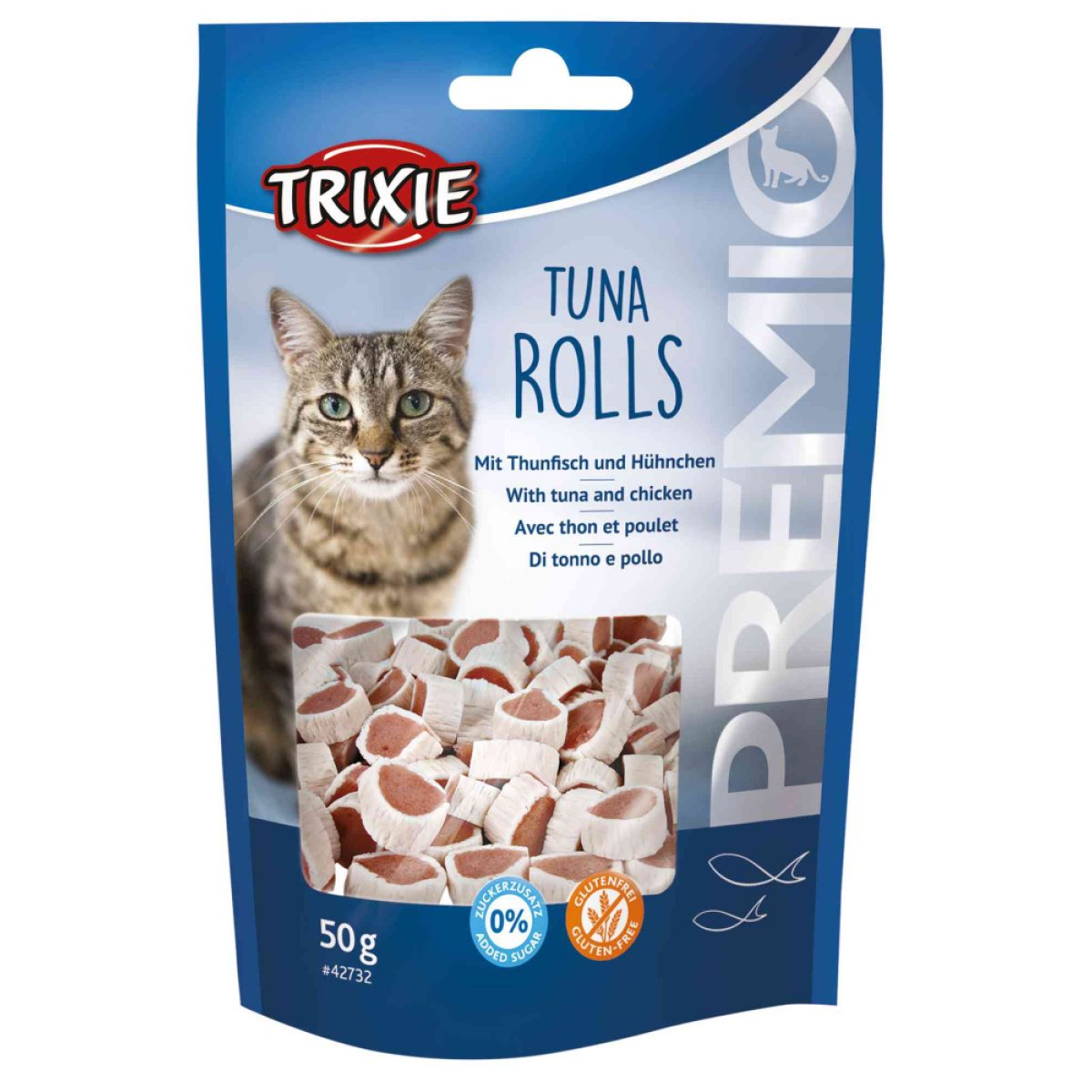 PREMIO Tuna Rolls - s tuniakom & kuracím mäsom, 50 g – Obrázok 1