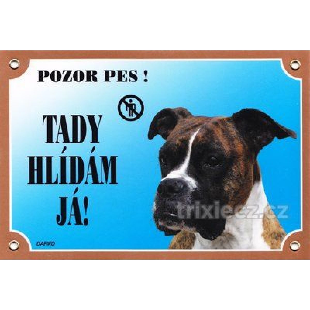 Výstražná plastová tabuľka - boxer nemecký – Obrázok 1