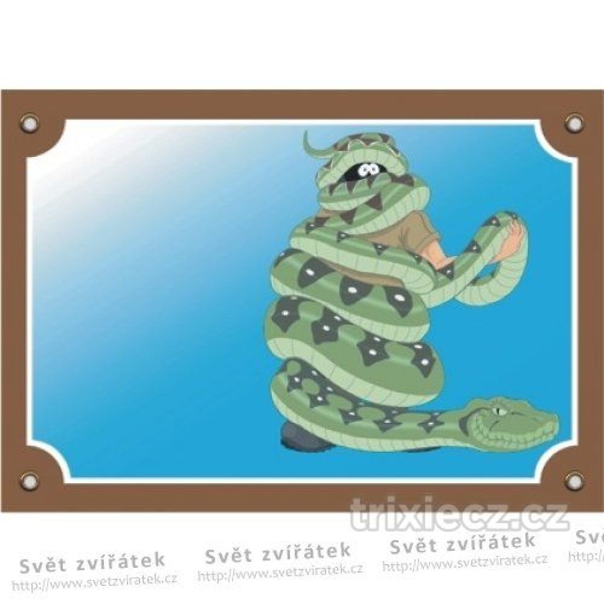 Výstražná plastová tabuľka - had škrtič – Obrázok 1