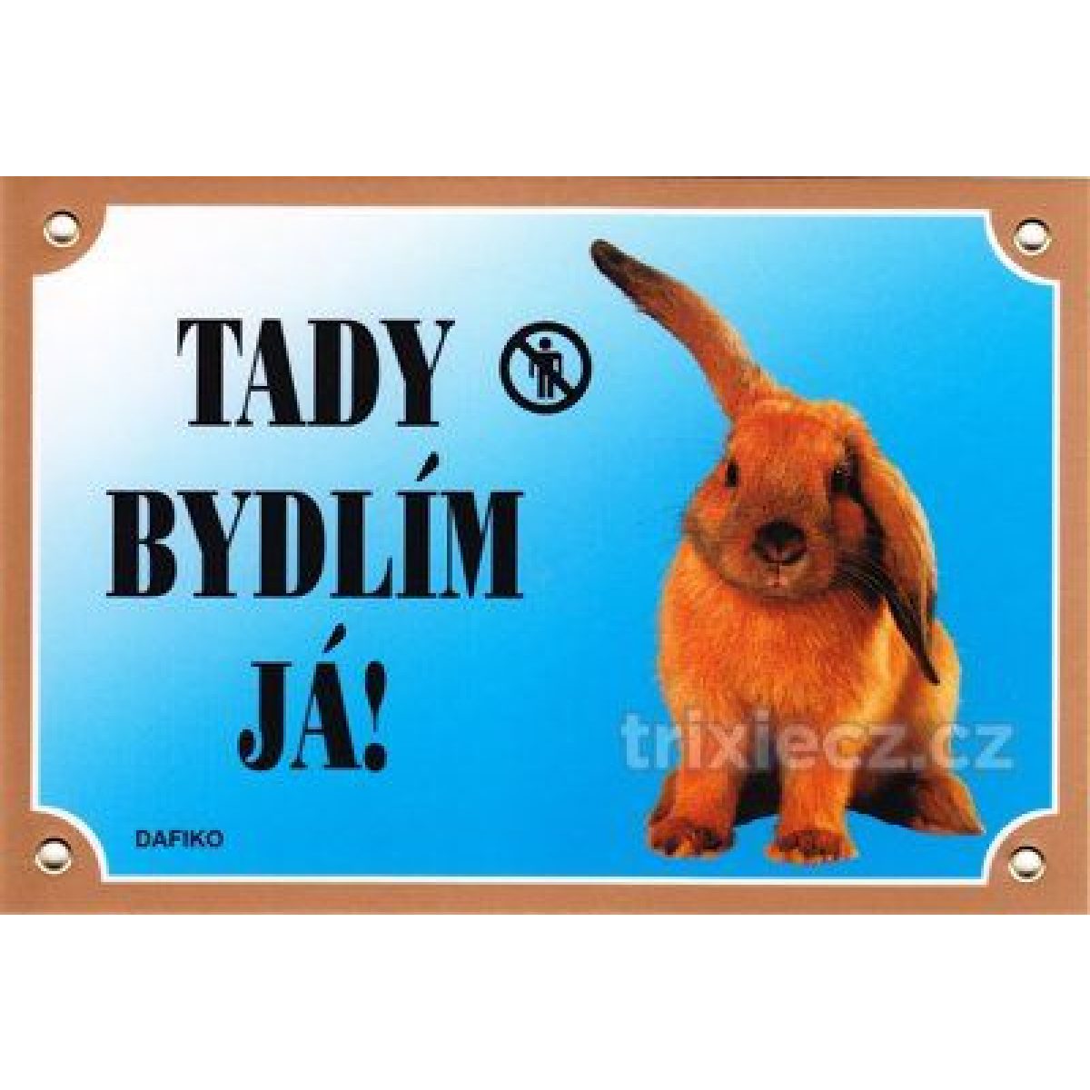 Výstražná plastová tabuľka - králik – Obrázok 1