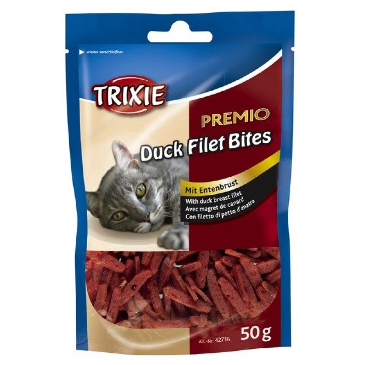 PREMIO Duck Filet Bites - kúsky kačacích pŕs, 50 g – Obrázok 1