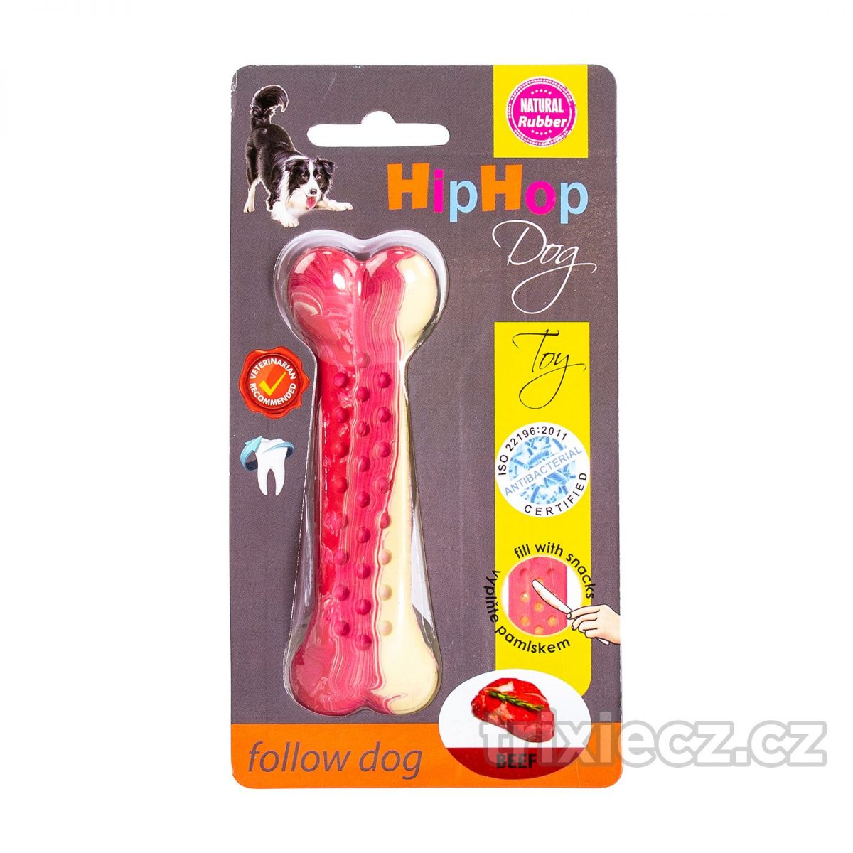 Antibakteriálna dentálna kosť s vôňou hovädzieho steaku 11 cm – Obrázok 4