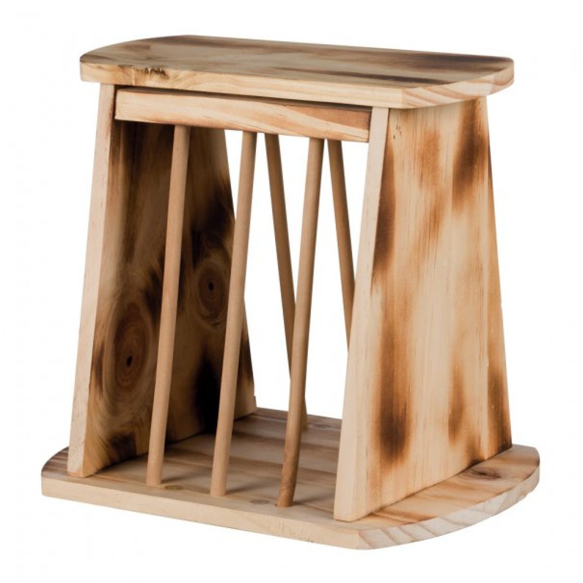 Samostatné stojace drevené krmítko na seno 25 x 22 x 18 cm – Obrázok 1