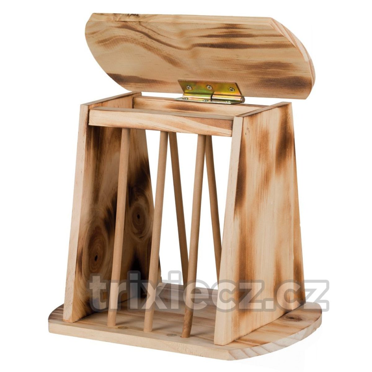 Samostatné stojace drevené krmítko na seno 25 x 22 x 18 cm – Obrázok 2