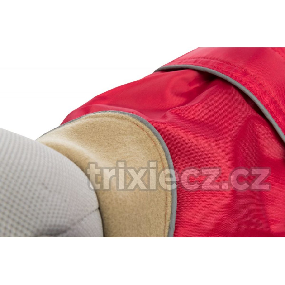Reflexná vesta ORLEANS, L: 60 cm, červená – Obrázok 4