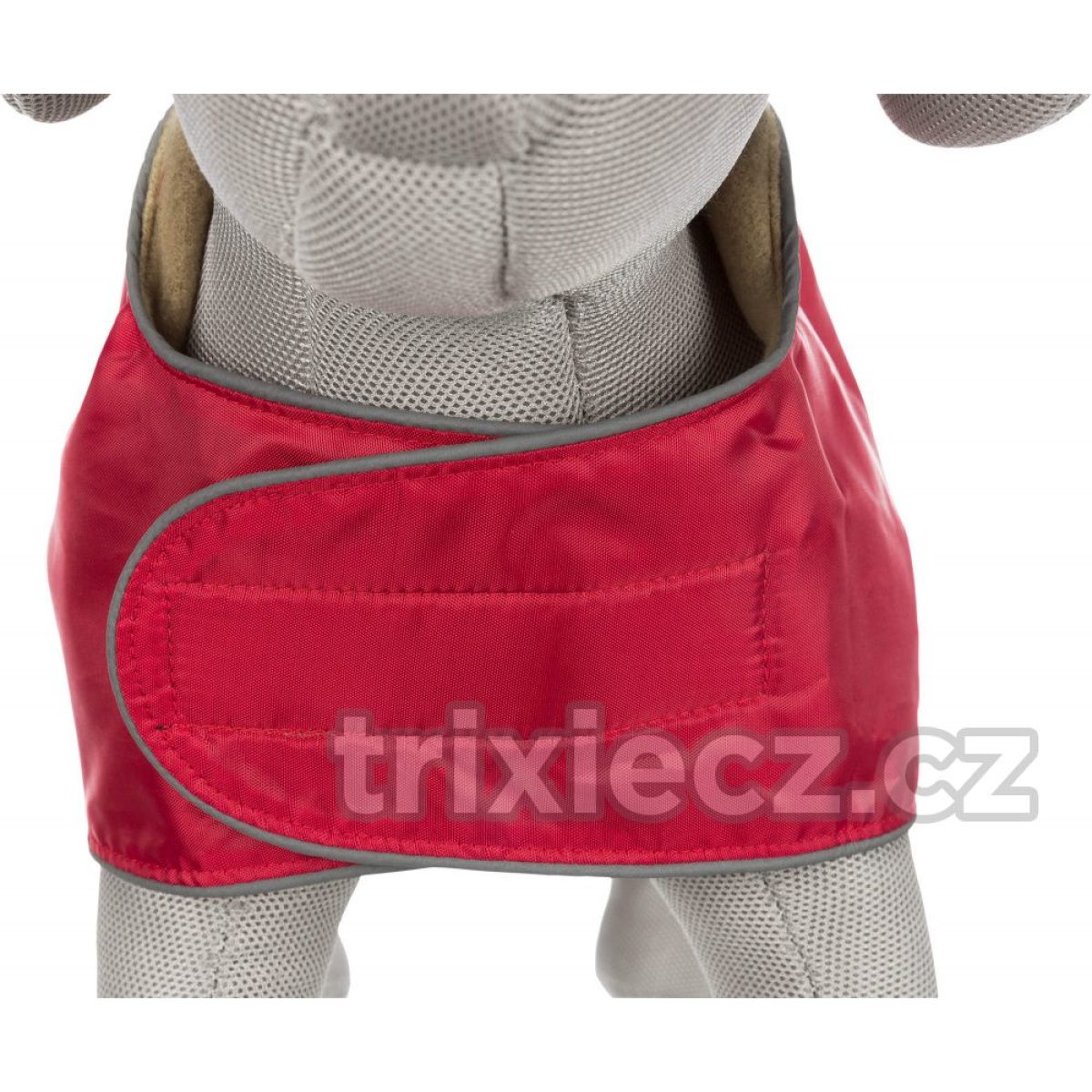 Reflexná vesta ORLEANS, L: 60 cm, červená – Obrázok 6