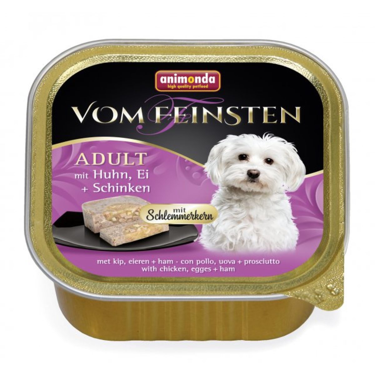 Animonda - Vom Feinsten Adult Dogs kuracie & vajcia + šunka, 150 g – Obrázok 1