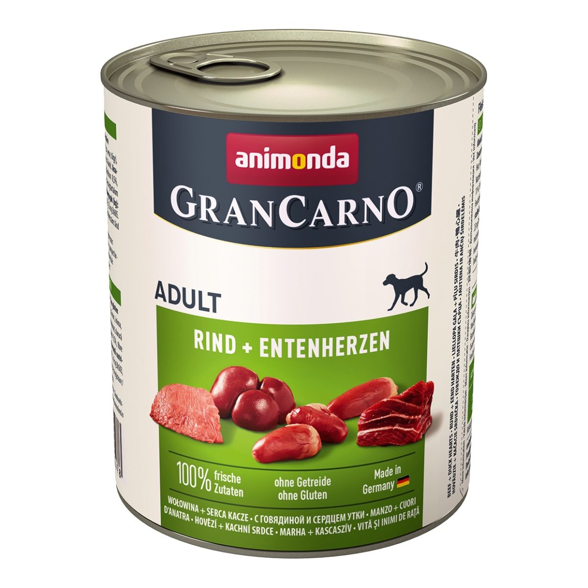 Animonda - GranCarno Adult Dogs hovädzie & kačacie srdce, 800 g – Obrázok 1