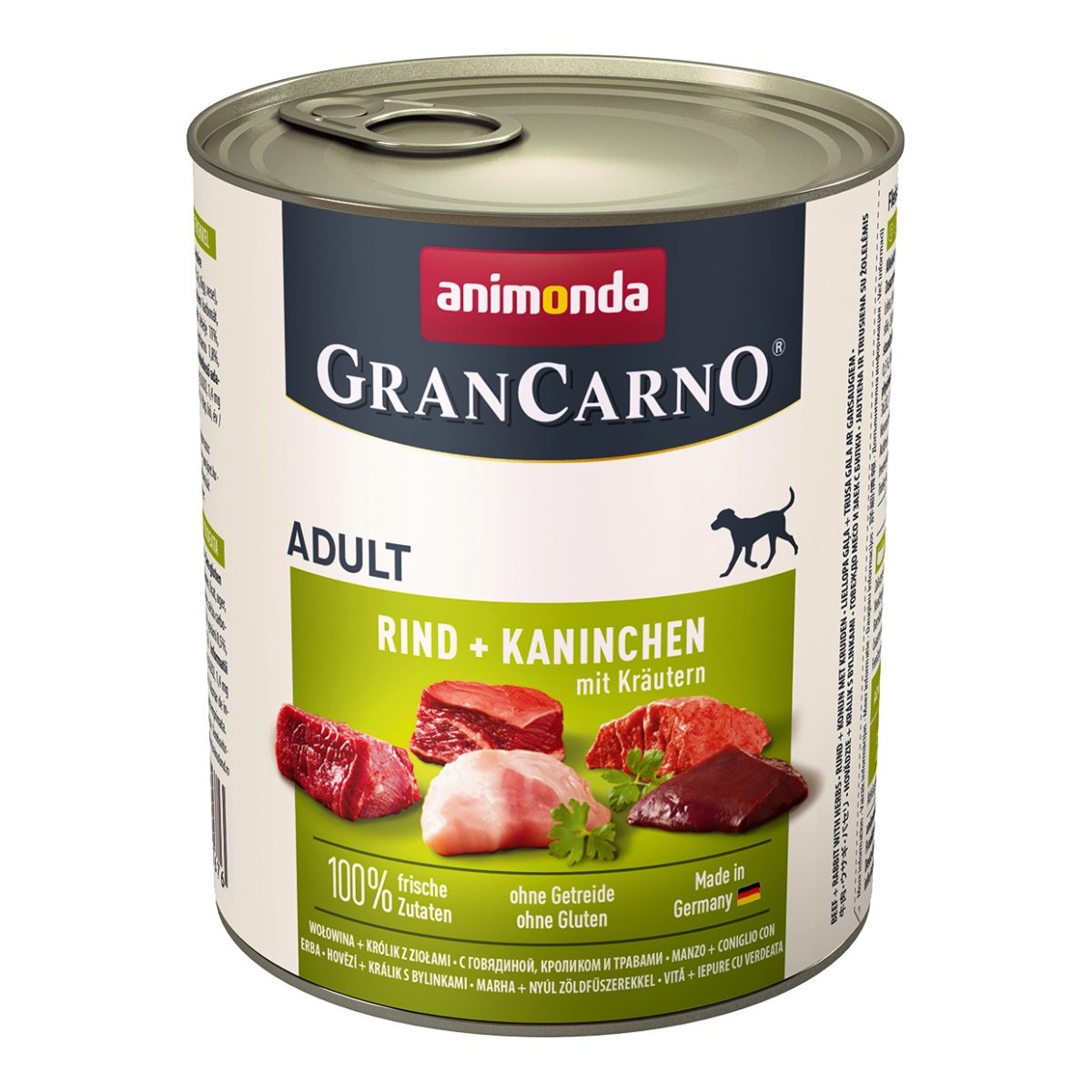 Animonda - GranCarno Adult Dogs hovädzie & králičie + bylinky, 800 g – Obrázok 1