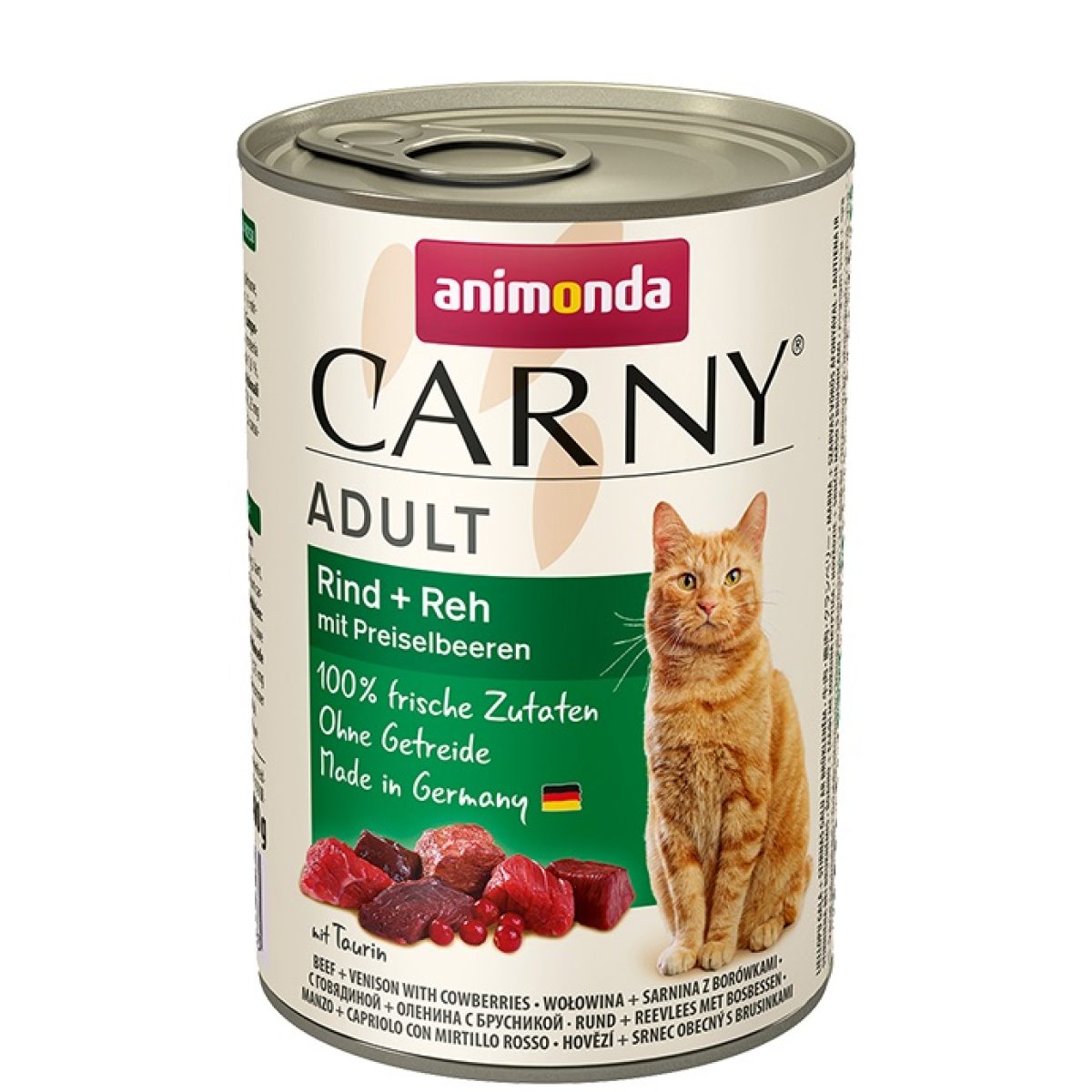 Animonda - Carny Adult Cats hovädzie & srnčie + brusnice, 400 g – Obrázok 1