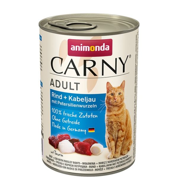 Animonda - Carny Adult Cats hovädzie & treska + petrlžen, 400 g