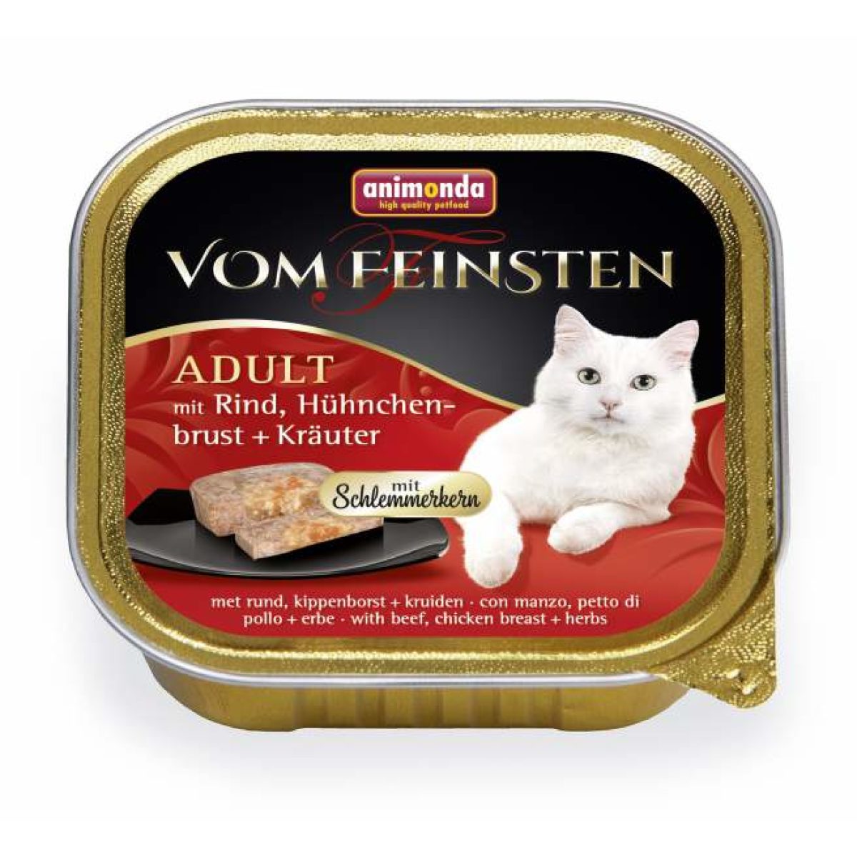 Animonda - Vom Feinsten Adult Cats hovädzie & kuracie + bylinky, 100 g – Obrázok 1
