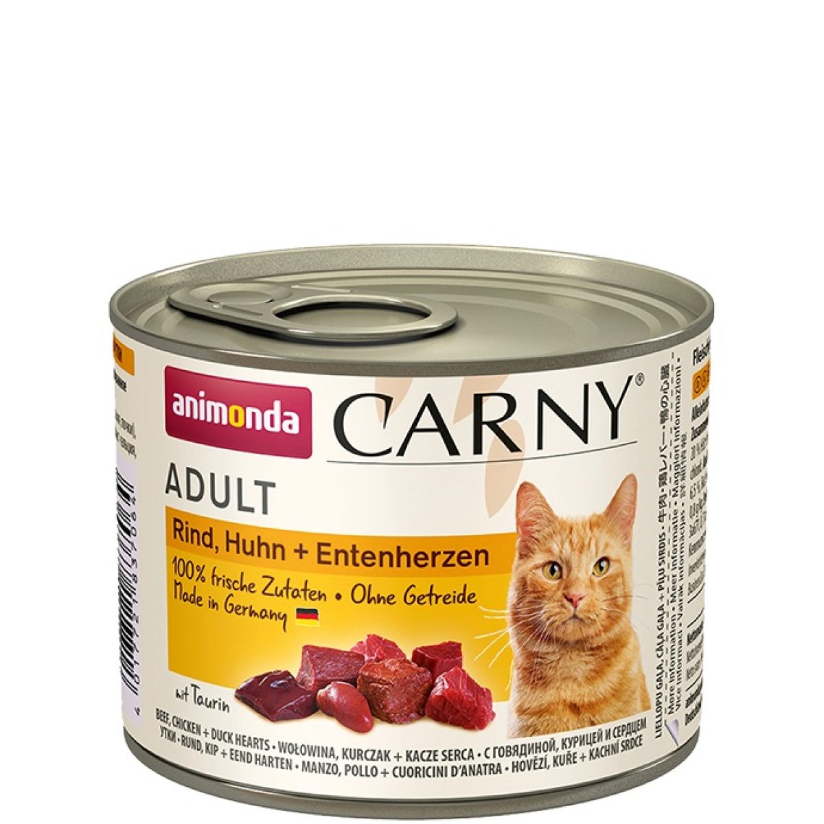 Animonda - Carny Adult Cats hovädzie & kuracie + kačacie srdce, 200 g – Obrázok 1