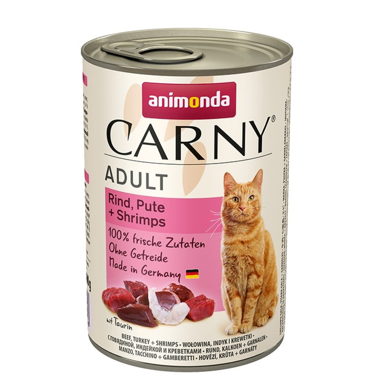 Animonda - Carny Adult Cats hovädzie & morčacie + krevety, 400 g – Obrázok 1