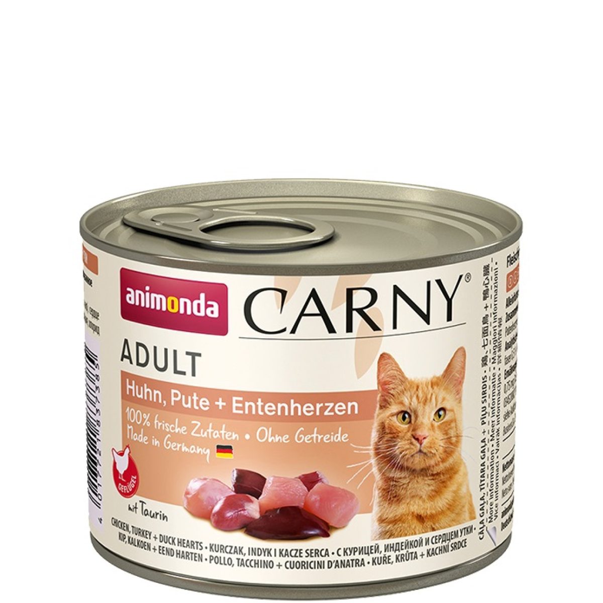 Animonda - Carny Adult Cats kuracie & morčacie + kačacie srdce, 200 g – Obrázok 1