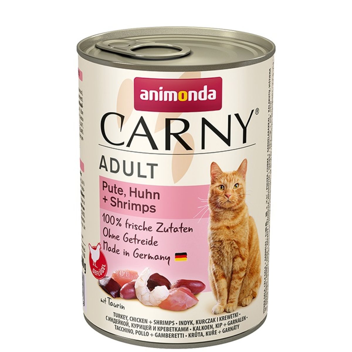 Animonda - Carny Adult Cats morčacie & kuracie + krevety, 400 g – Obrázok 1