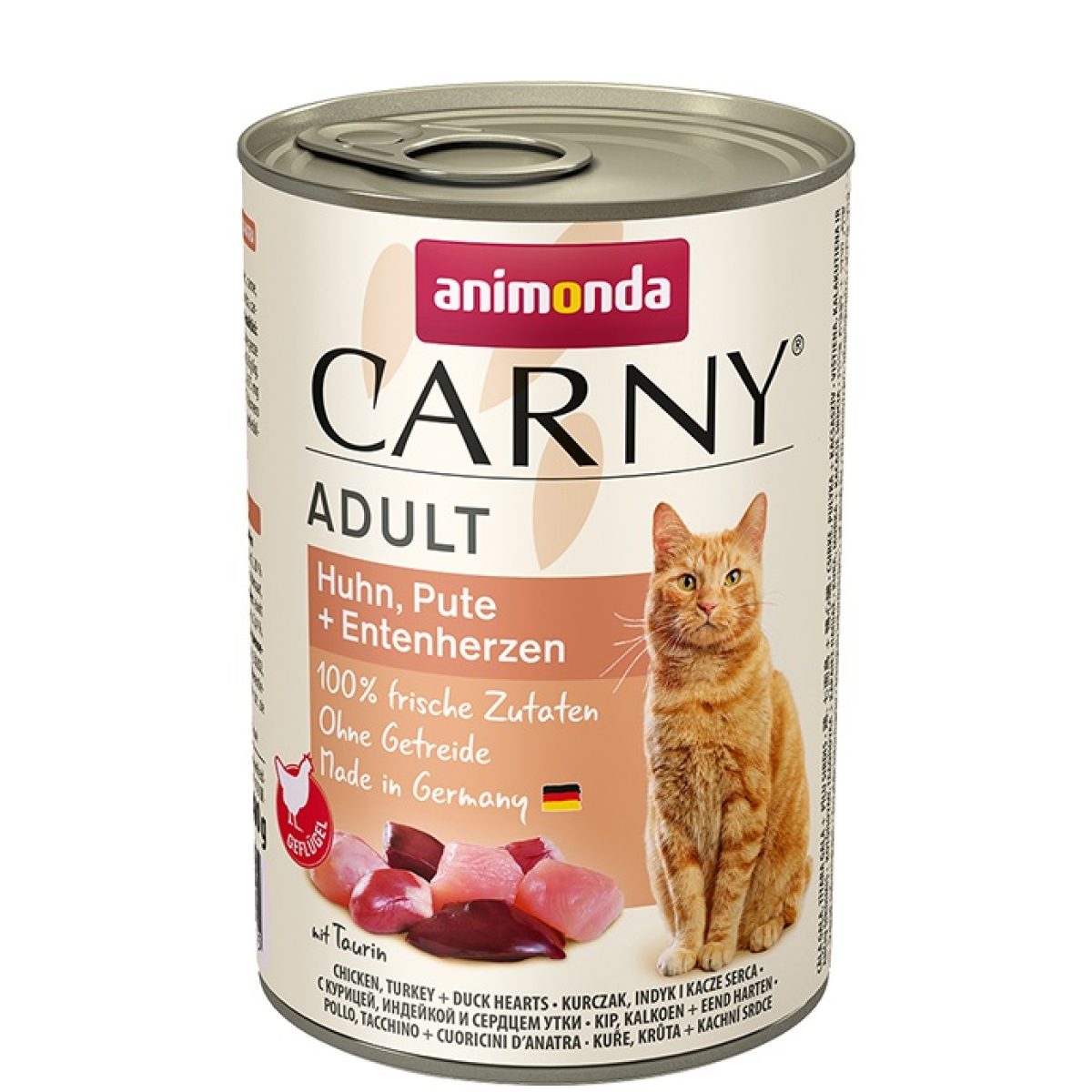 Animonda - Carny Adult kuracie & morčacie + kačacie srdce, 400 g – Obrázok 1