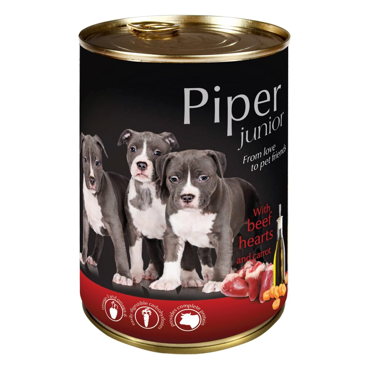Piper - Junior hovädzie srdce & mrkva, 400 g – Obrázok 1
