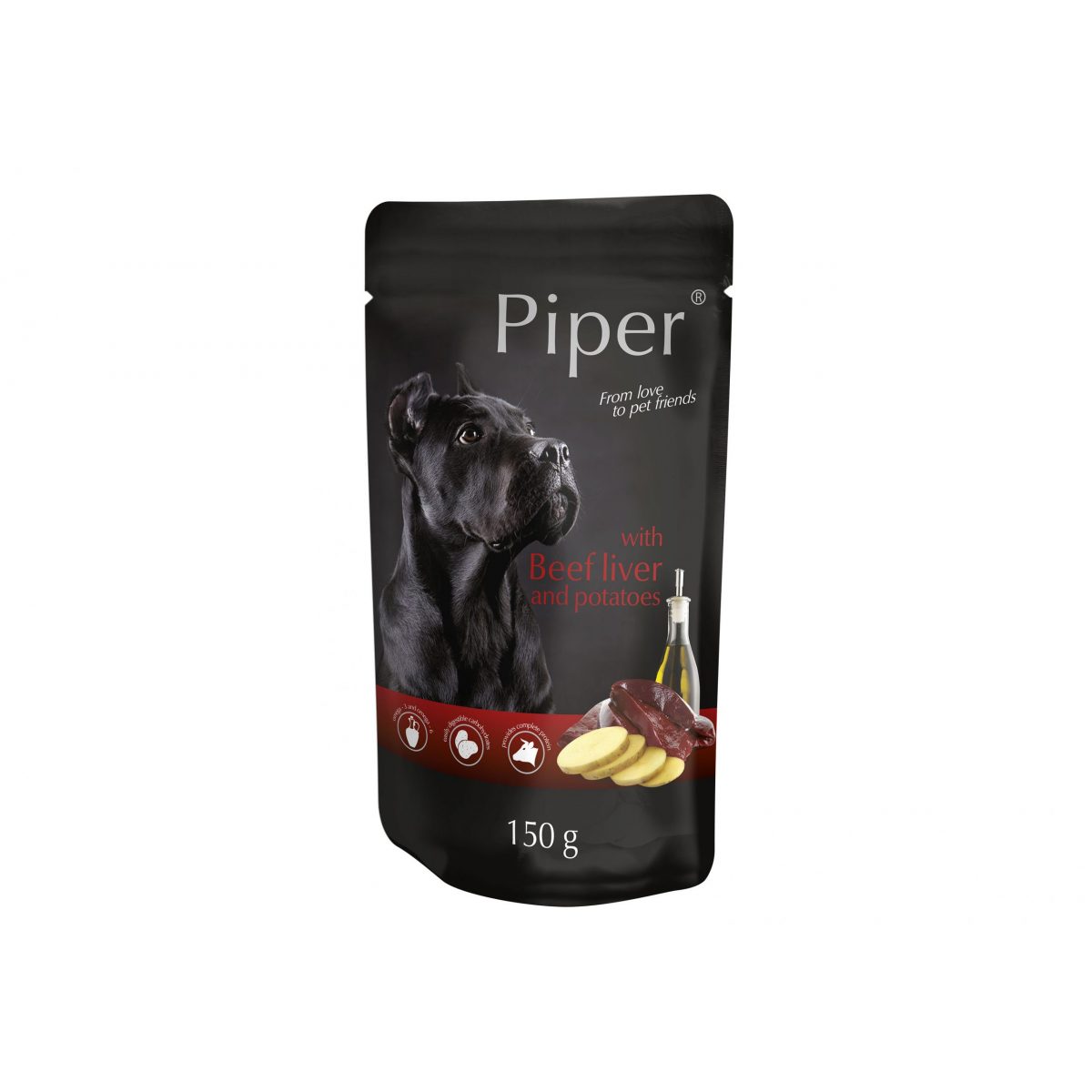 Piper - Adult hovädzia pečeň & zemiaky, 150 g – Obrázok 1