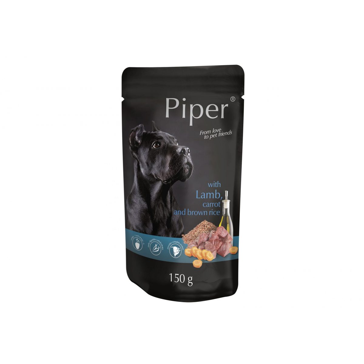 Piper - Adult jahňacie & mrkva + hnedá ryža, 150 g – Obrázok 1