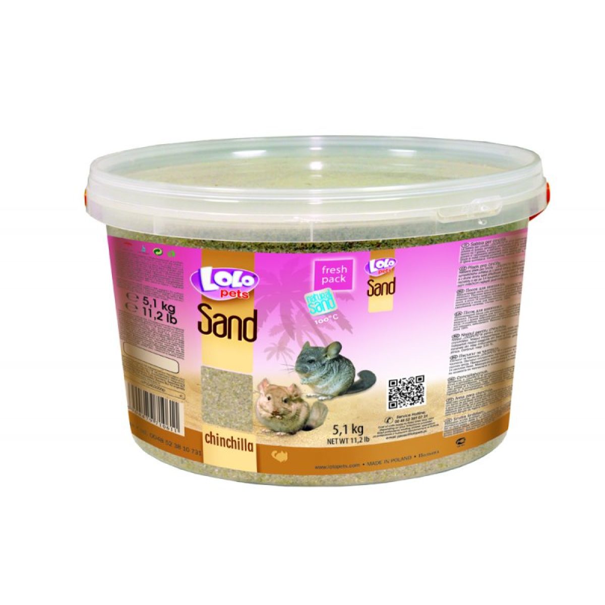 LOLOPETS piesok pre činčily, 3 l – Obrázok 1