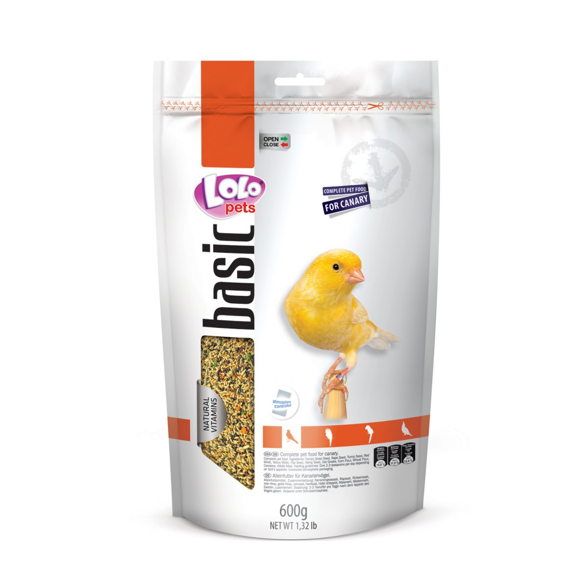 LOLO pets - Basic kompletné krmivo pre kanáriky, 600 g – Obrázok 1
