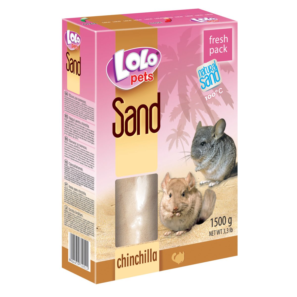 LOLOPETS piesok pre činčily, 1500 g – Obrázok 1